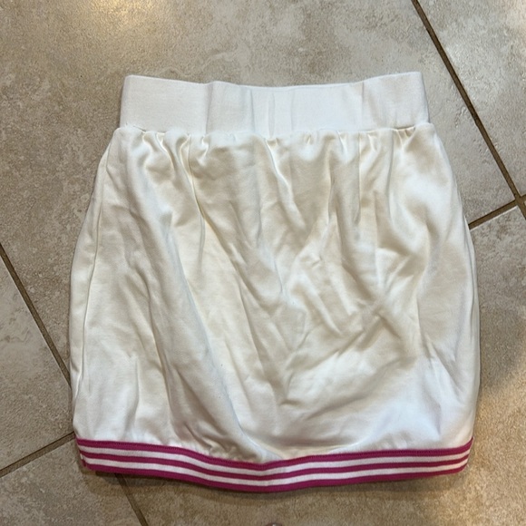 NWT! Barstool Sports White Pink Trim Knit Faux Wrap Golf Skirt Skort S - Picture 8 of 8
